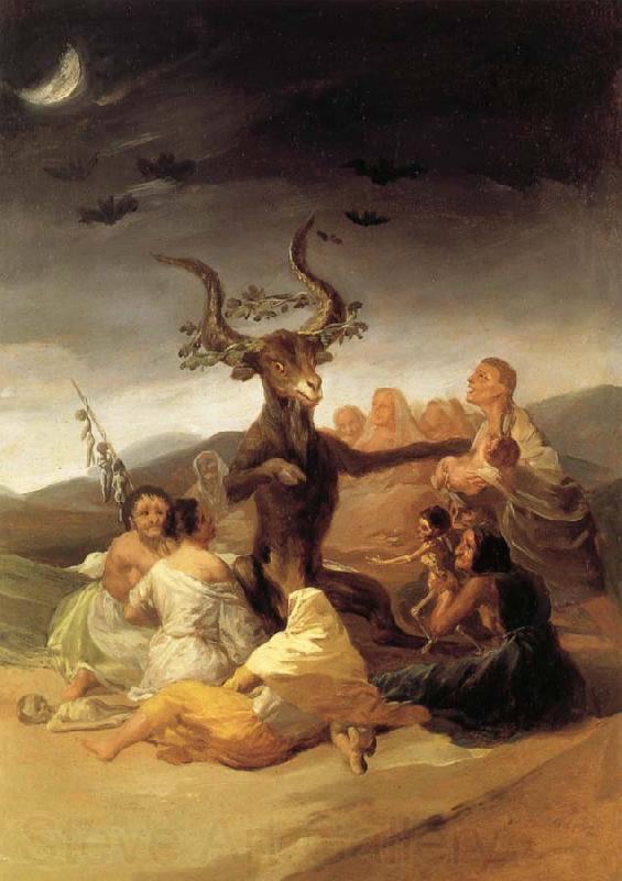 Francisco Goya Witches Sabbath Norge oil painting art